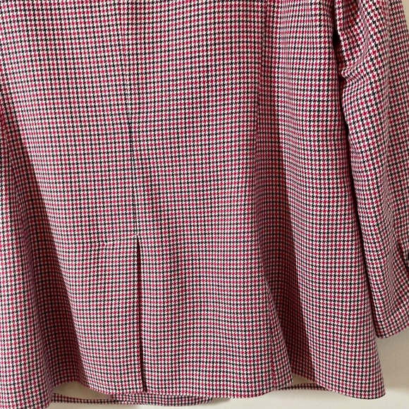 Talbots Pink, Black and Ivory Plaid Double Breasted Blazer - NWOT - Picture 13 of 15